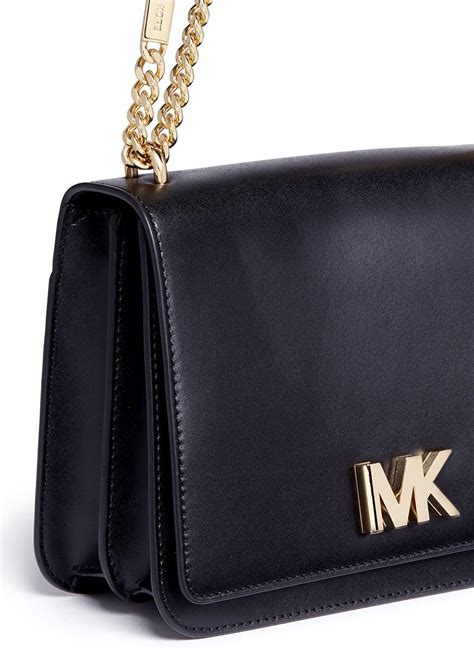 michael michael kors mott large logo and leather shoulder bag|michael kors shoulder bag sale.